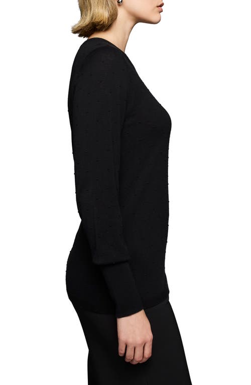 Nic + Zoe Nic+zoe Dot Stitch Sweater In Black