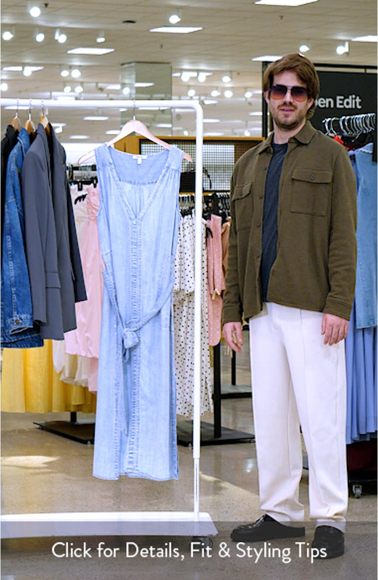 Landon Sleeveless Denim Dress, sales video thumbnail