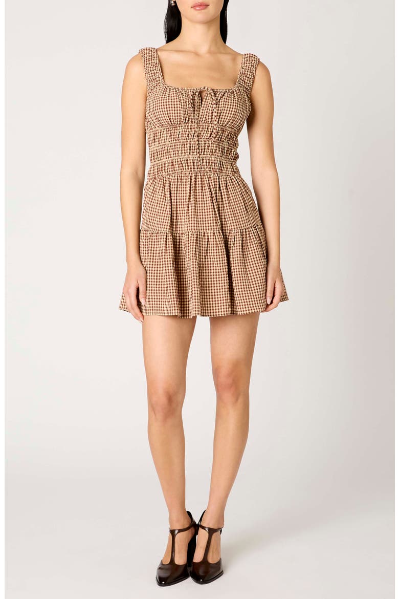 Salt Cotton Mini Sundress, Main, color, HENNA