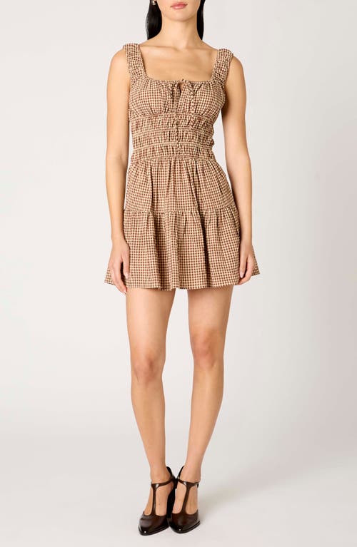 Nia Salt Cotton Mini Sundress in Henna 