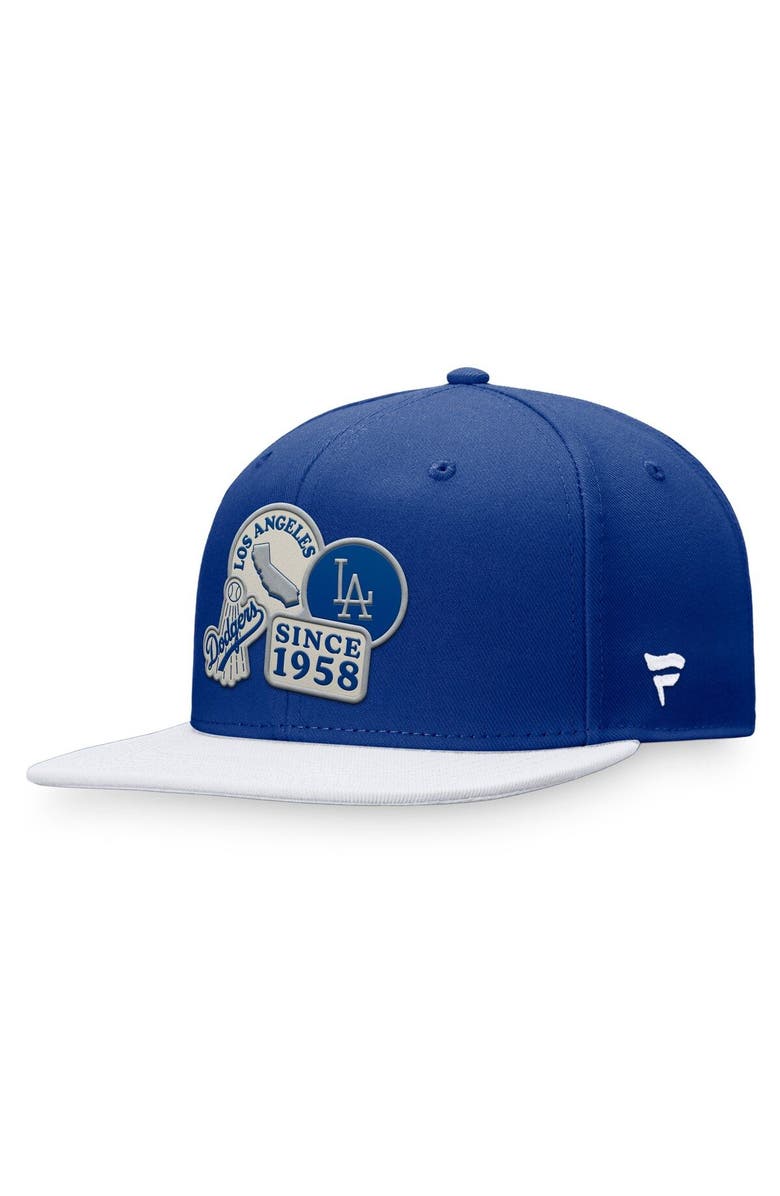 FANATICS Men's Fanatics Branded Royal/White Los Angeles Dodgers Heritage Patch Fitted Hat, Main, color, 