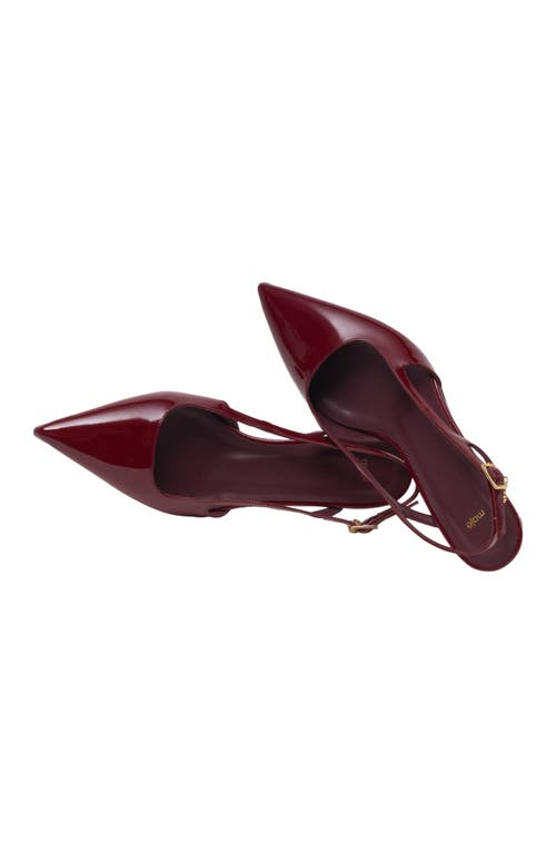 Maje Slingback Pumps In Burgundy