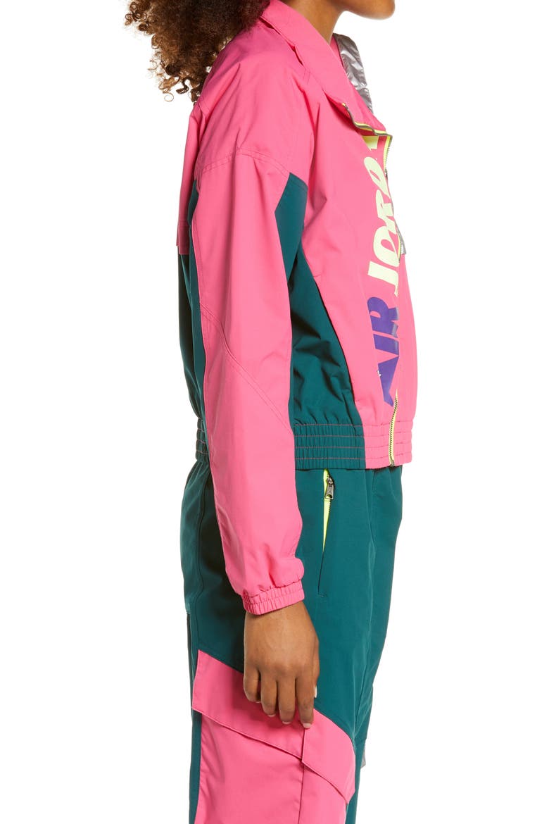 Water Repellent Winter Utility Jacket, Alternate, color, WATERMELON/ DARK ATOMIC TEAL