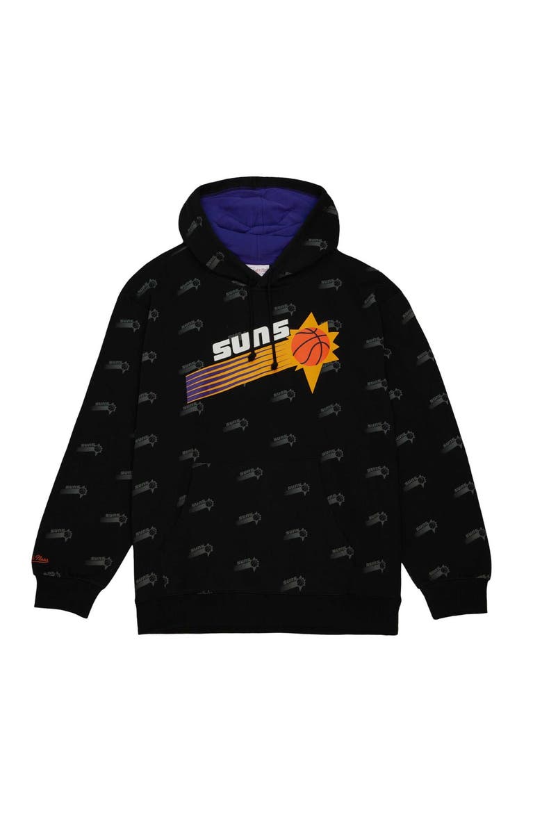 Mitchell & Ness Men's Mitchell & Ness Black Phoenix Suns Hardwood Classics Allover Print Pullover Hoodie, Alternate, color, Black