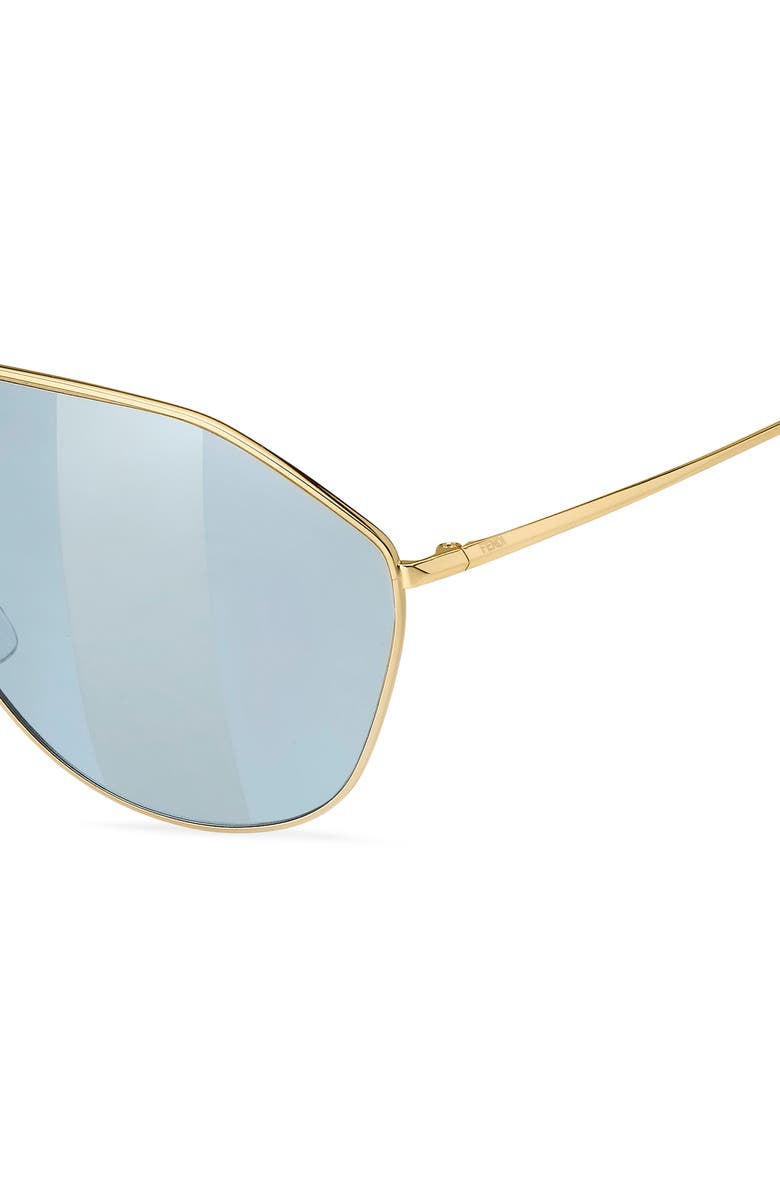 Fendi 146mm Stripe Lens Shield Sunglasses, Alternate, color, 