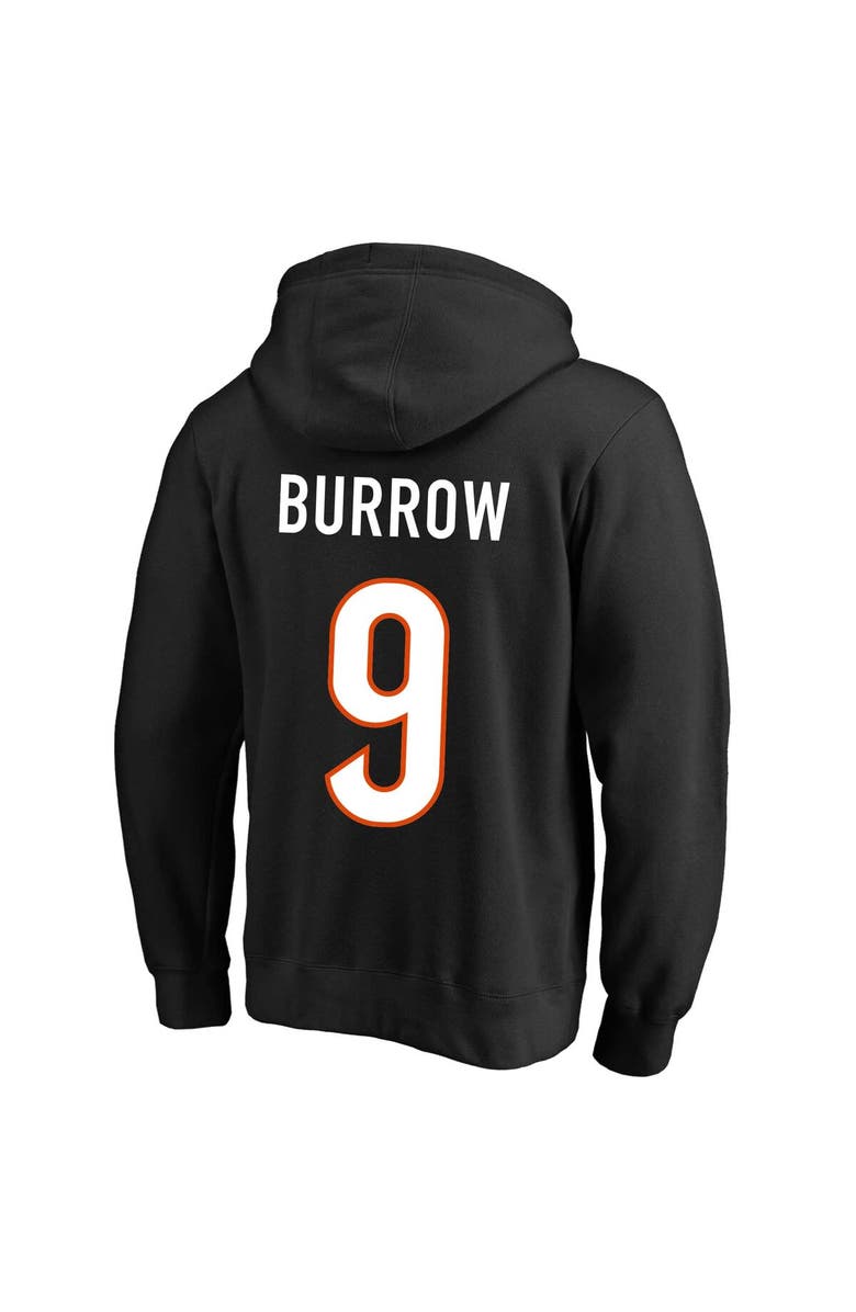 FANATICS Men's Fanatics Branded Joe Burrow Black Cincinnati Bengals Big & Tall Fleece Name & Number Pullover Hoodie, Alternate, color, Black