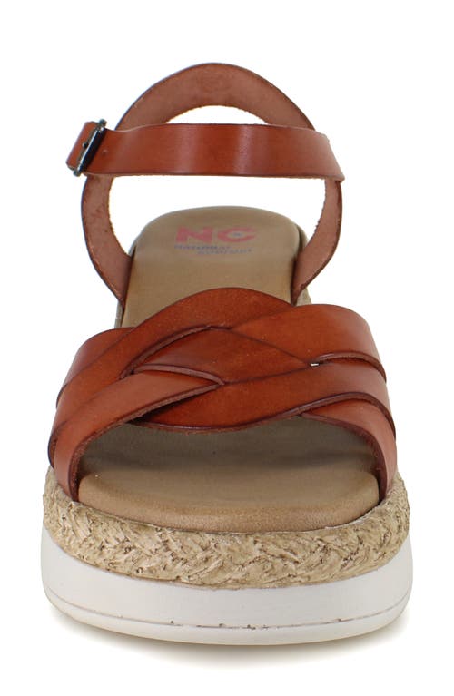 Shop National Comfort Morella Platform Wedge Sandal In Taupe Leather