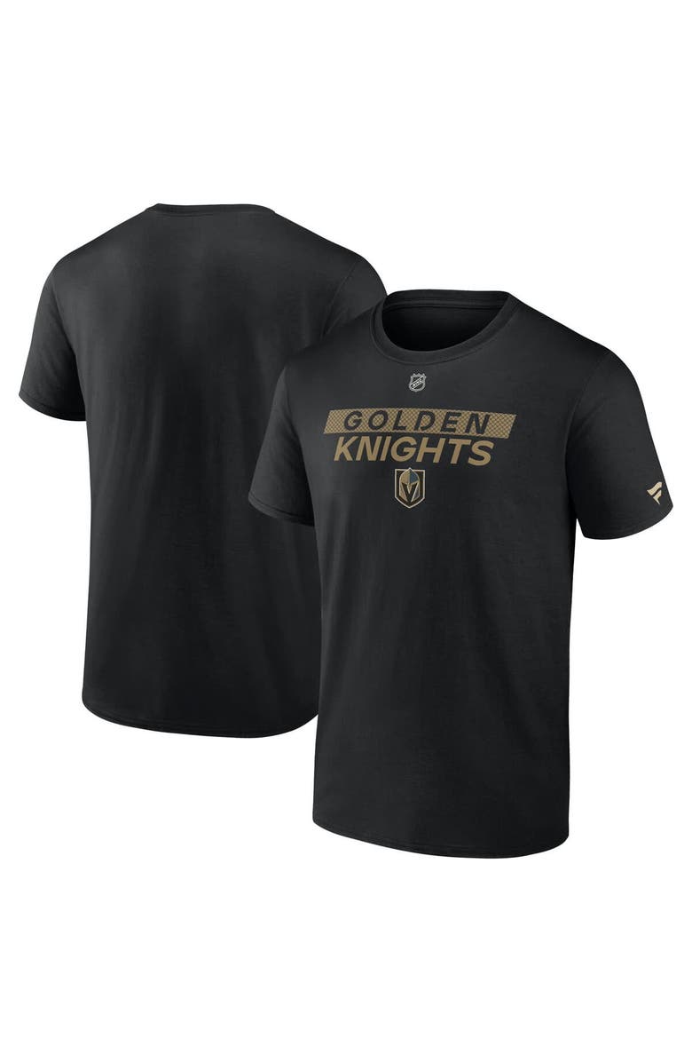 FANATICS Men's Fanatics  Black Vegas Golden Knights Authentic Pro Core Primary T-Shirt, Main, color, 