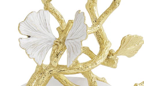 Michael Aram Butterfly Ginkgo Set Of 2 Candleholders In Gold