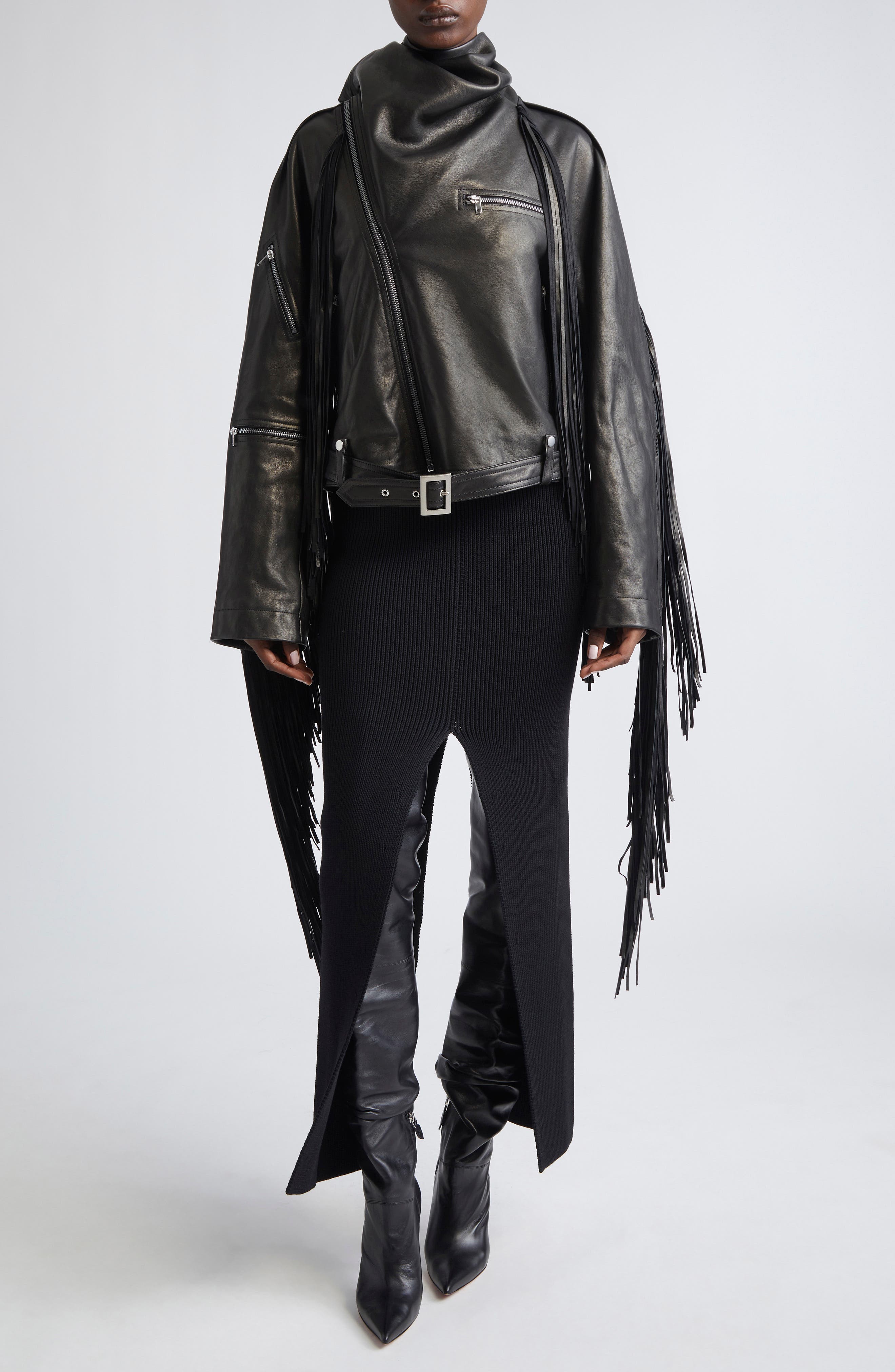 Crop Scarf Flight Jacket (Women) | Nordstrom