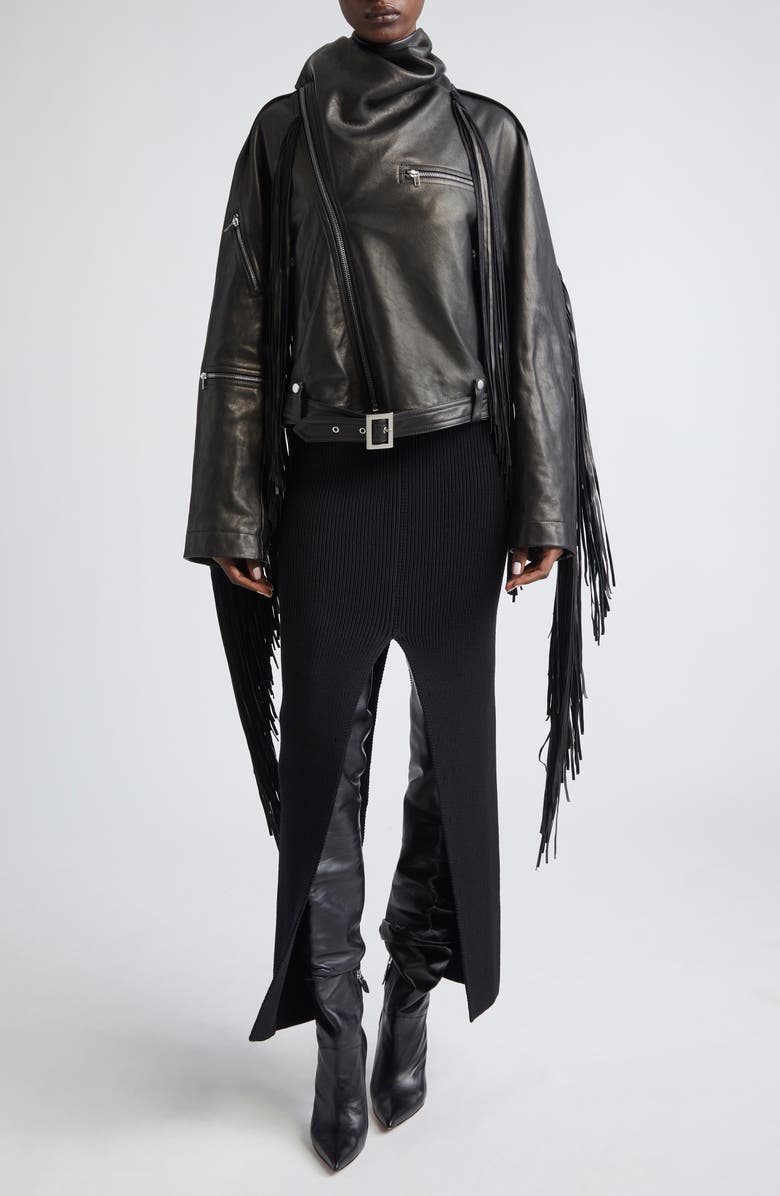 Rick Owens Crop Scarf Flight Jacket, Main, color,