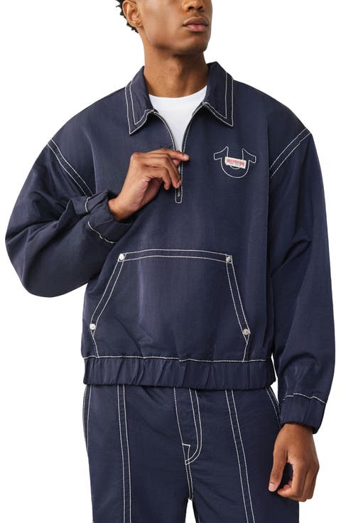 Big T Nylon Quarter Zip Jacket