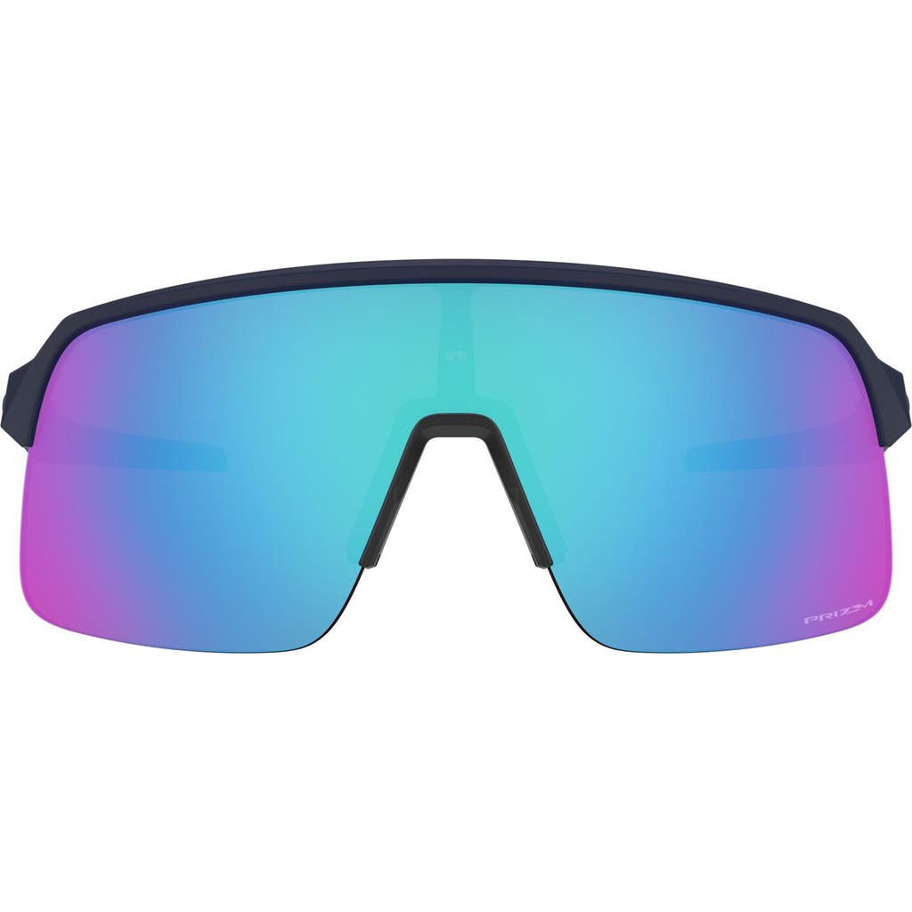 Oakley Sutro Lite 139mm Prizm™ Wrap Shield Sunglasses In Matte Navy/prizm Sapphire
