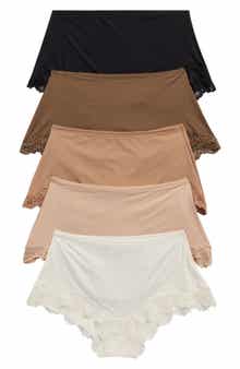 NORDSTROM RACK Ultimate 5-Pack Lace Boyshorts