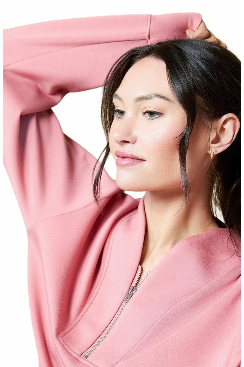 Athleisure DreamTech 1/4 Zip Jogger Set, Alternate, color, Copper Rose