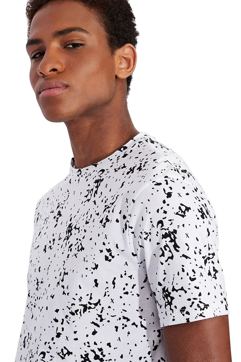 Marbled Logo Monogram T-Shirt, Alternate, color, WHITE POLLACK