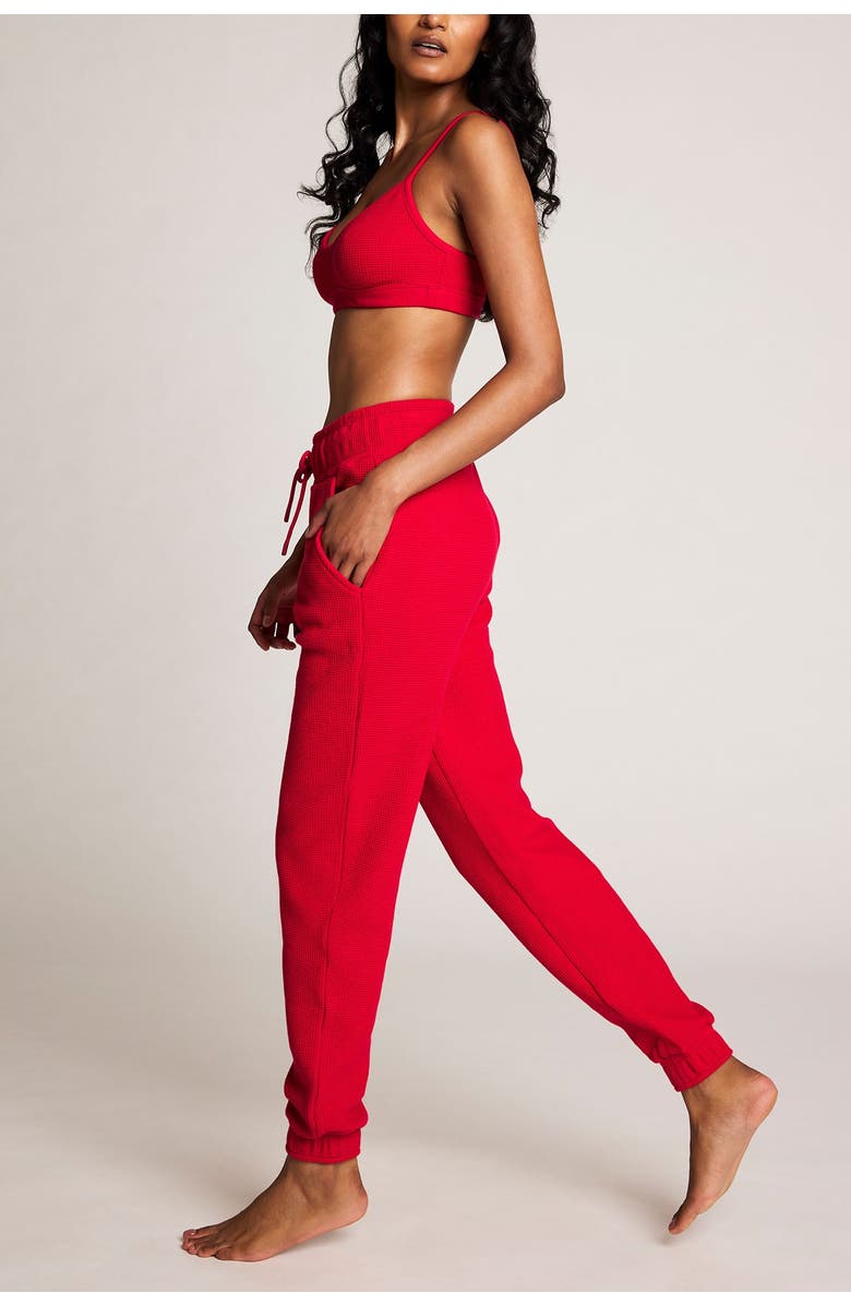 Negative Underwear Waffle Knit Lounge Bralette, Alternate, color, Cerise