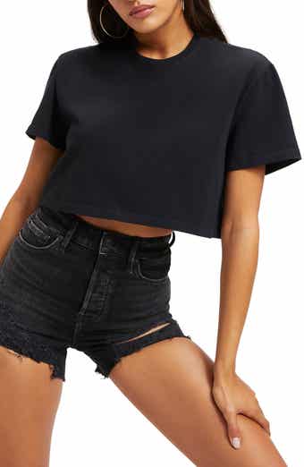 Good American Heritage Crop Cotton T-Shirt