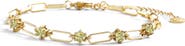 Mint & Lily Paperclip Bracelet with Gemstone Accents