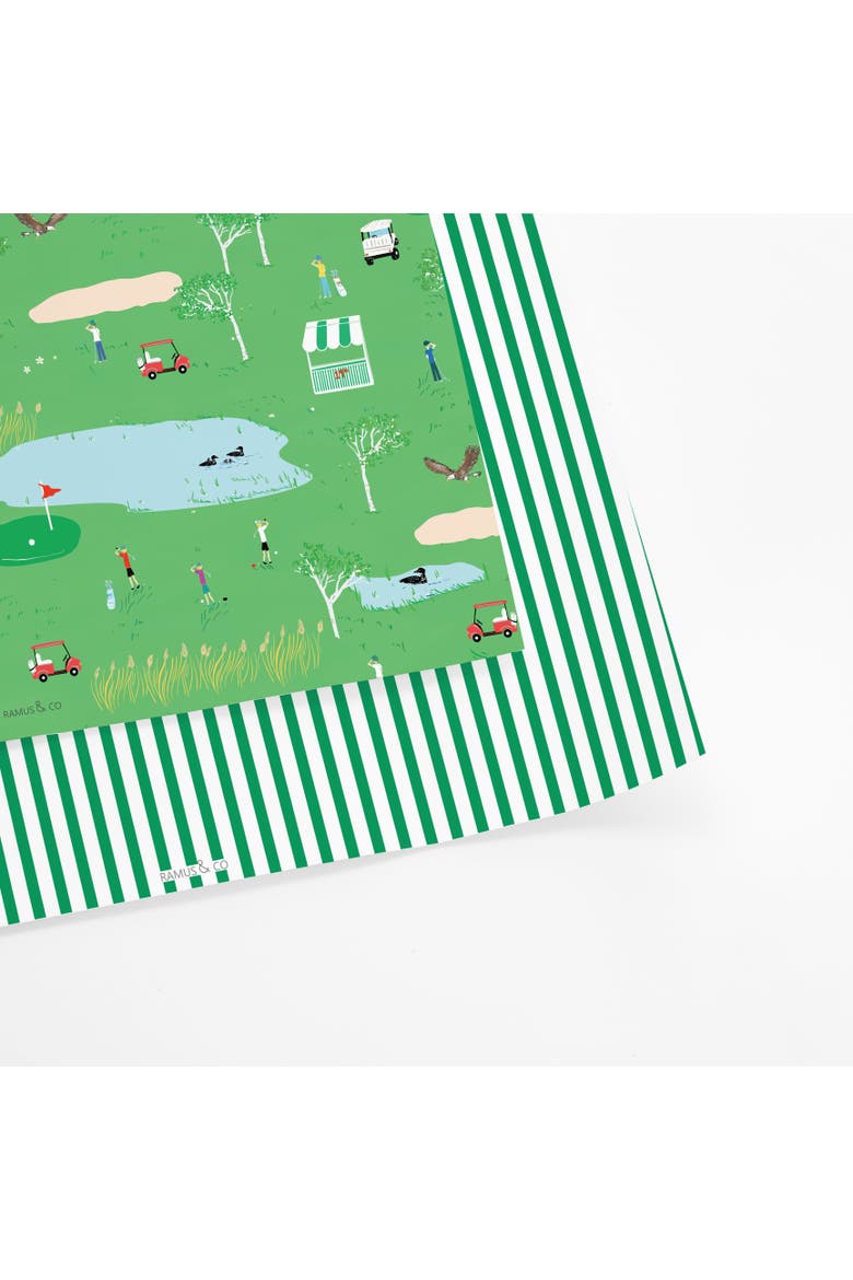 Eight Sheets Two-Sided "Tee-Time" Heavyweight Gift Wrap by Ramus & Co, Main, color, Multicolored