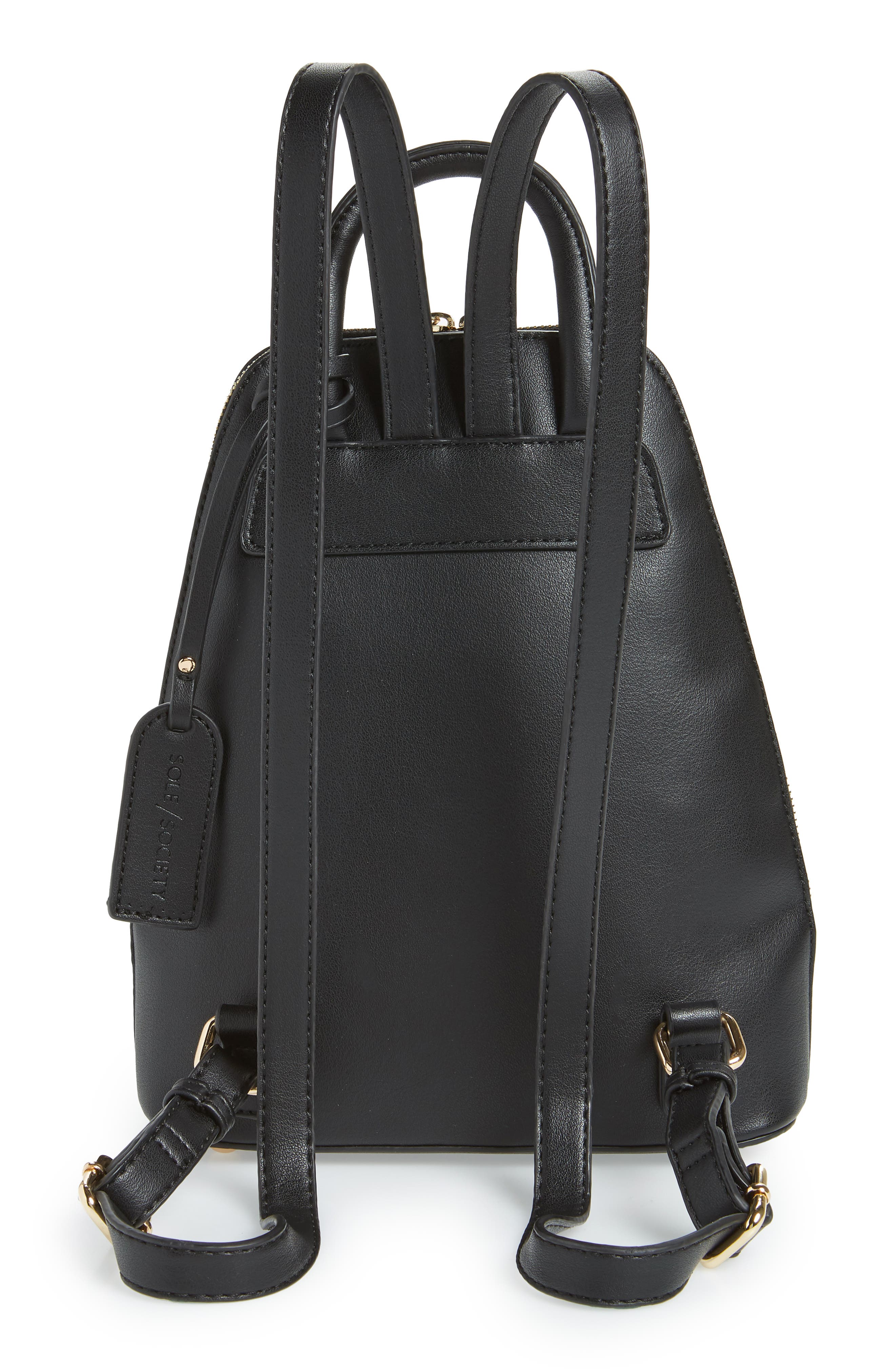 Sole Society Aushan Faux Leather Backpack, Alternate, color, 