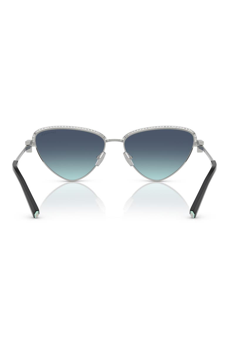 59mm Gradient Irregular Sunglasses, Alternate, color, SILVER/ BLUE GRADIENT