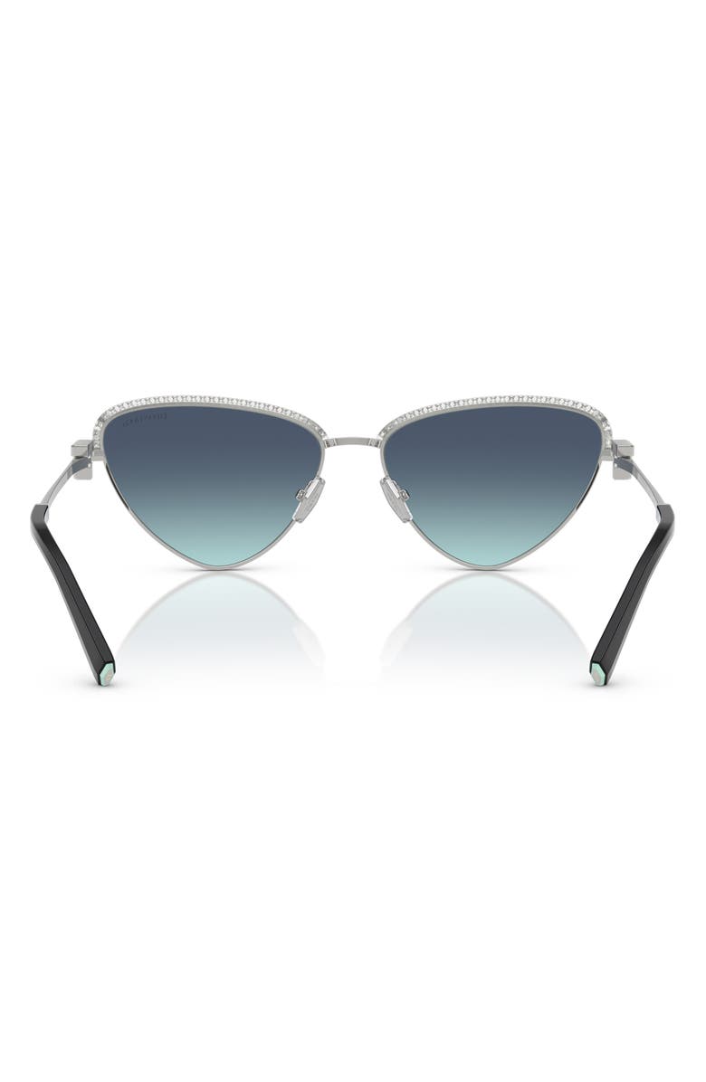 Tiffany & Co. 59mm Gradient Irregular Sunglasses, Alternate, color, Silver/ Blue Gradient