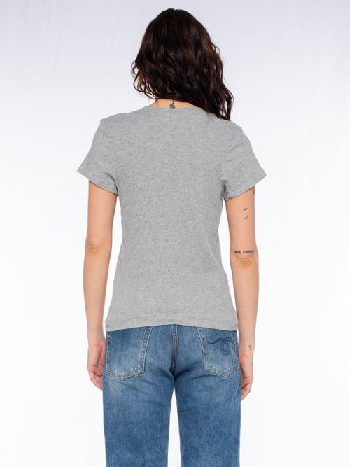 Wilt Clothing Slim Deep V-neck Rib Back Tee In White