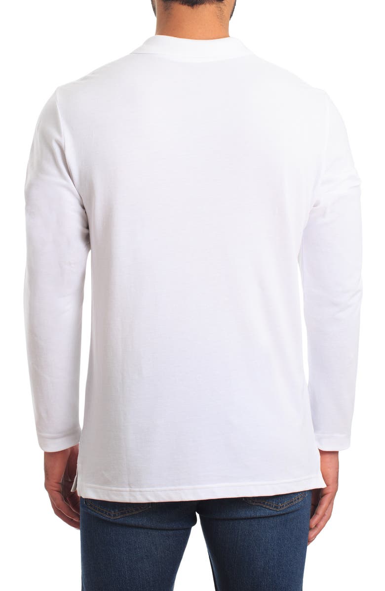Jared Lang Long Sleeve Cotton Knit Polo, Alternate, color,
