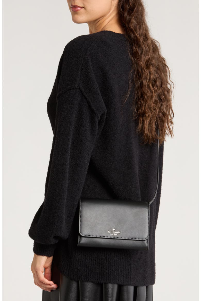 kerri wallet on a string, Alternate, color, BLACK