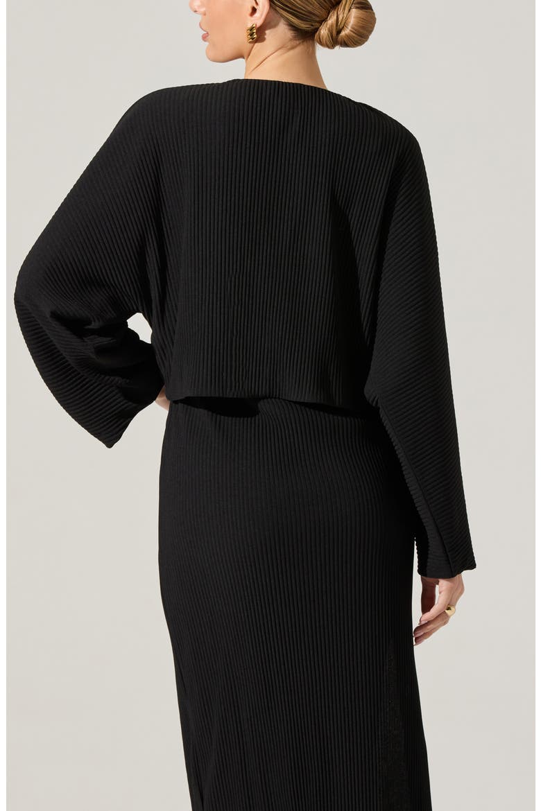 Long Sleeve Shrug & Ribbed Sweater Dress Set, Alternate, color, BLACK