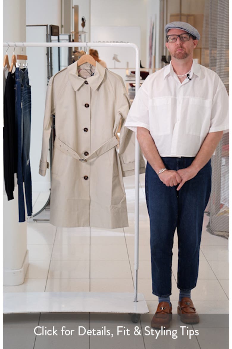 Maia Water Repellent Cotton & Nylon Trench Coat video
