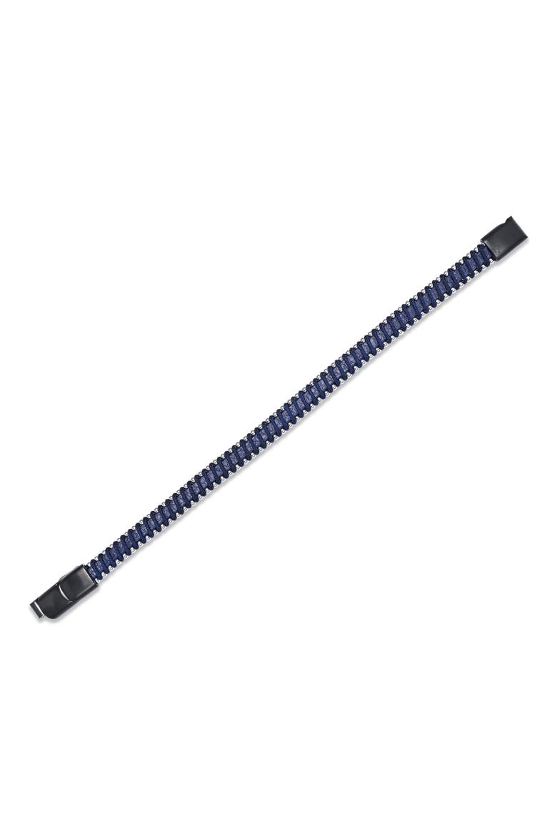 Dante Cord Wrap Leather Bracelet, Alternate, color, BLUE