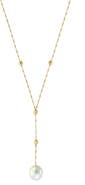 EFFY 14K Yellow Gold Frsh Water Pearl Lariat Necklace