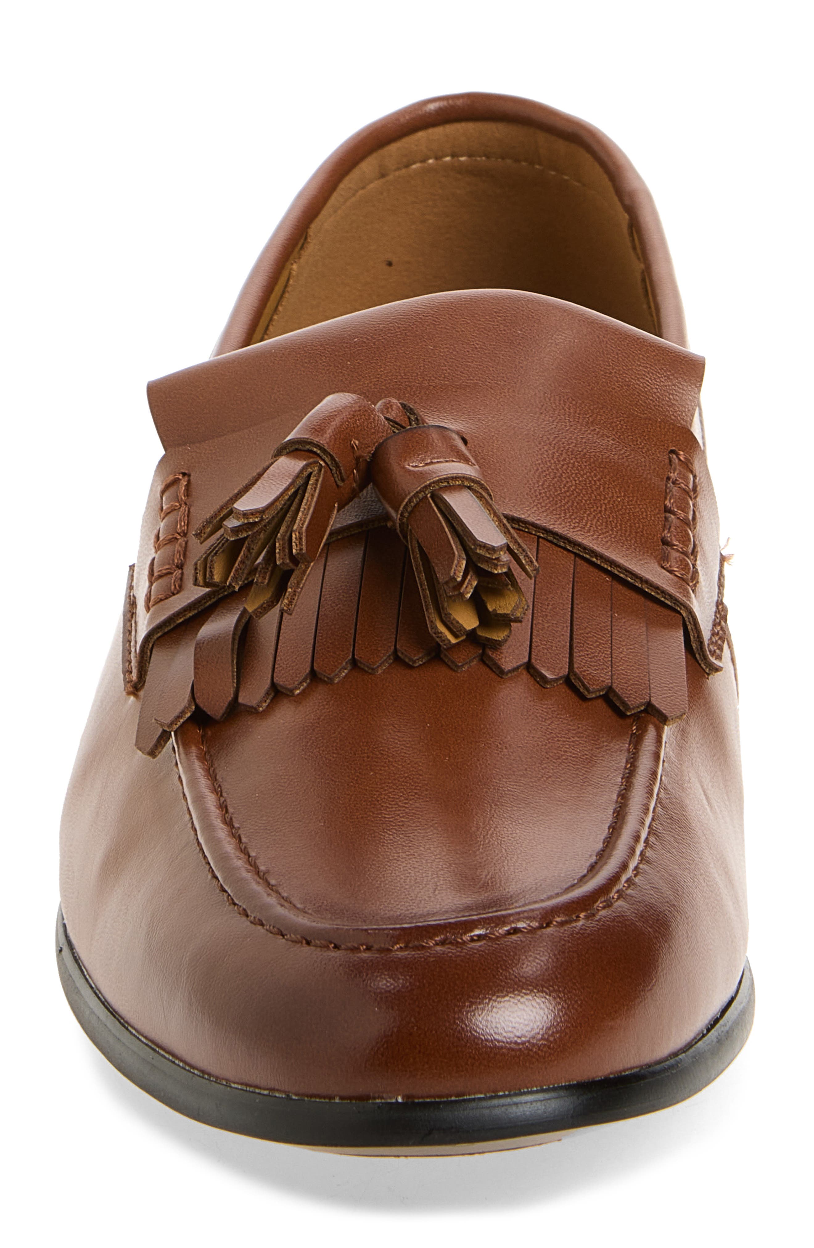 Nikko Kiltie Tassel Loafer, Alternate, color, BROWN PATINA
