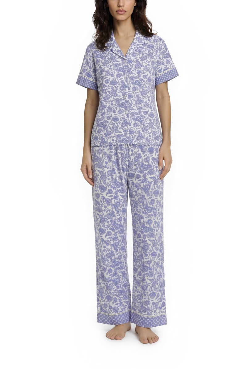 VERA BRADLEY Short Sleeve Notch Collar Pajamas, Alternate, color, 
