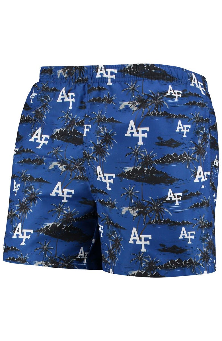 FOCO Men's FOCO Royal Air Force Falcons Island Palm Swim Trunks, Alternate, color, Royal
