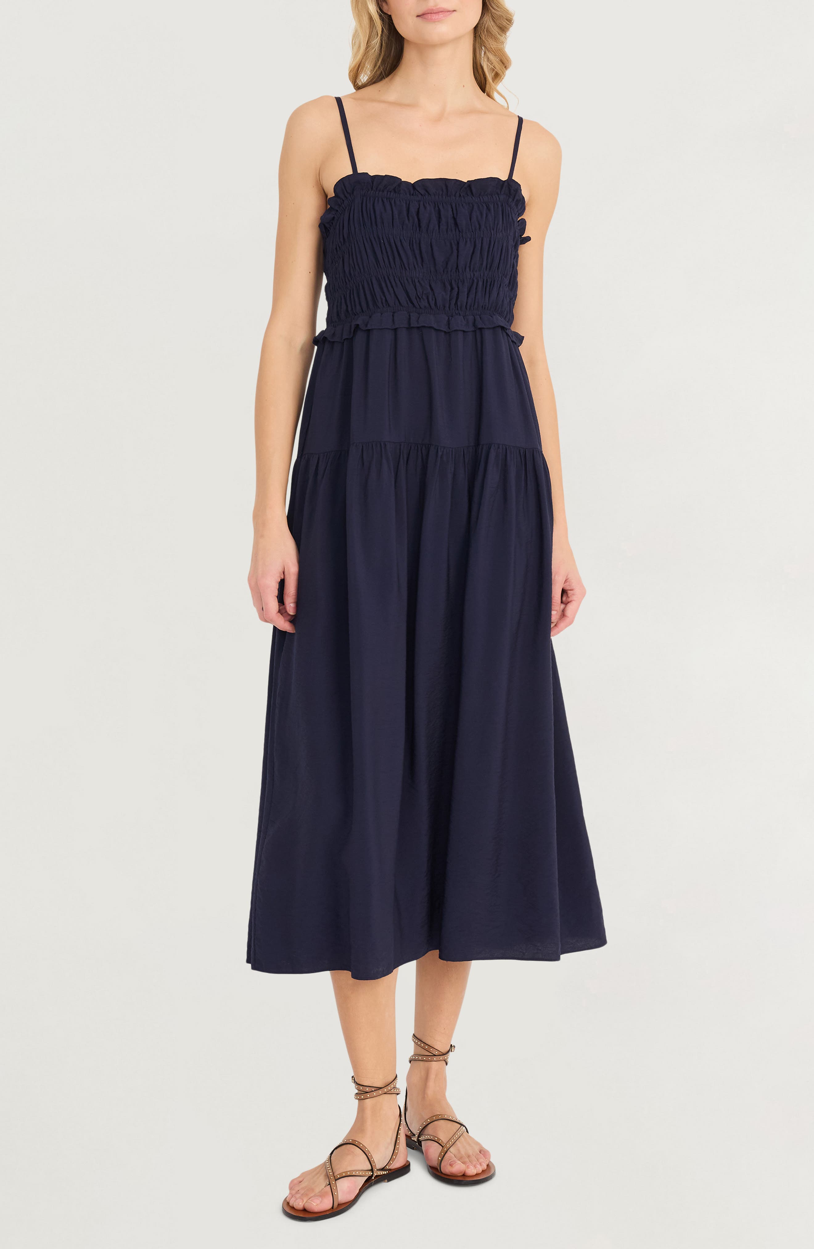 The Good Journey Smocked Tank Dress