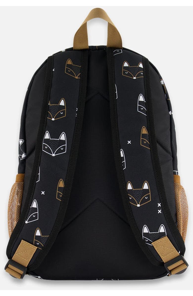 Deux par Deux Little Boy's Toddler Backpack Black Printed Fox, Alternate, color,