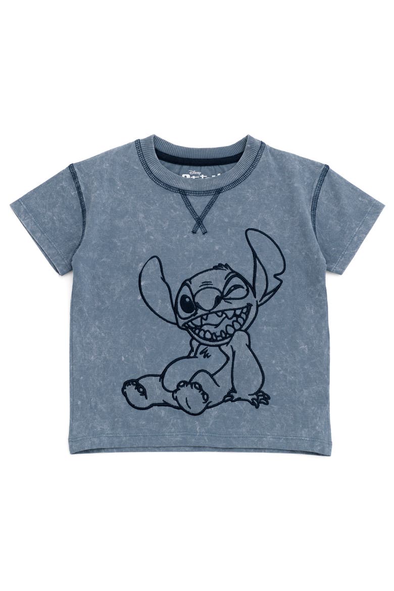 Lilo & Stitch Short Sleeve T-Shirt, Main, color, Navy Blue Stitch