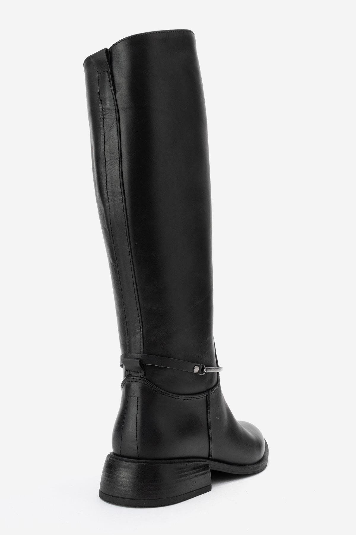 Forever & Always Shoes Ansel Leather Riding Boot, Alternate, color, Black
