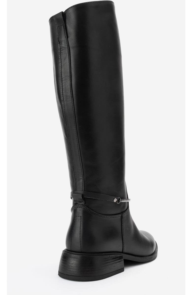 Forever & Always Shoes Ansel Leather Riding Boot, Alternate, color, Black