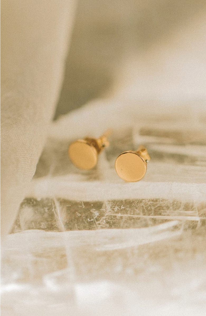 MADE BY MARY Lux Stud Earrings, Alternate, color, Gold Filled