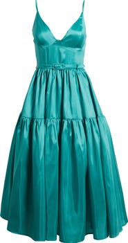 Hutch Belted Bustier Tiered Dress