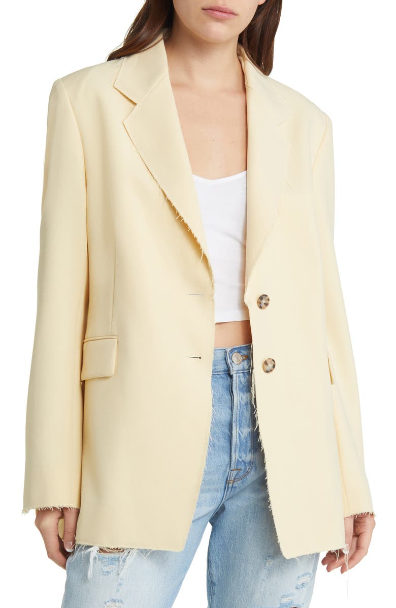 FRAME Oversize Raw Edge Blazer, Main, color, 