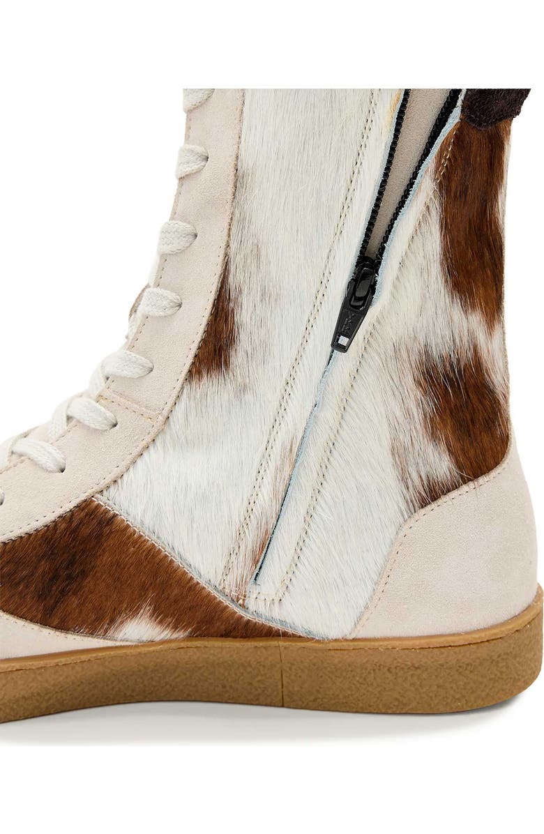 AllSaints Louise Genuine Claf Hair High Top Sneaker, Alternate, color, Cow Print