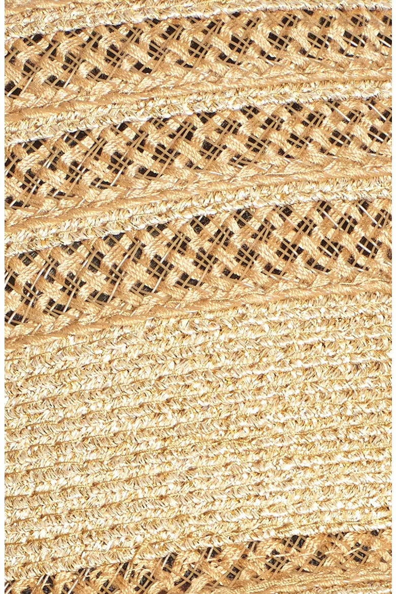 PACKABLE METALLIC OPEN WEAVE FLOPPY HAT, Alternate, color, SUN TAN