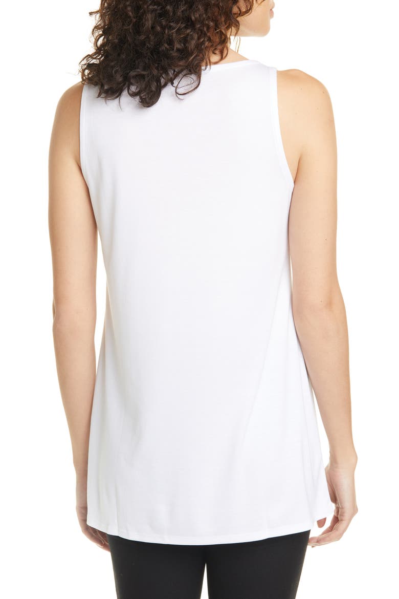Ballet Neck Tencel® Lyocell Tunic Tank, Alternate, color, WHITE