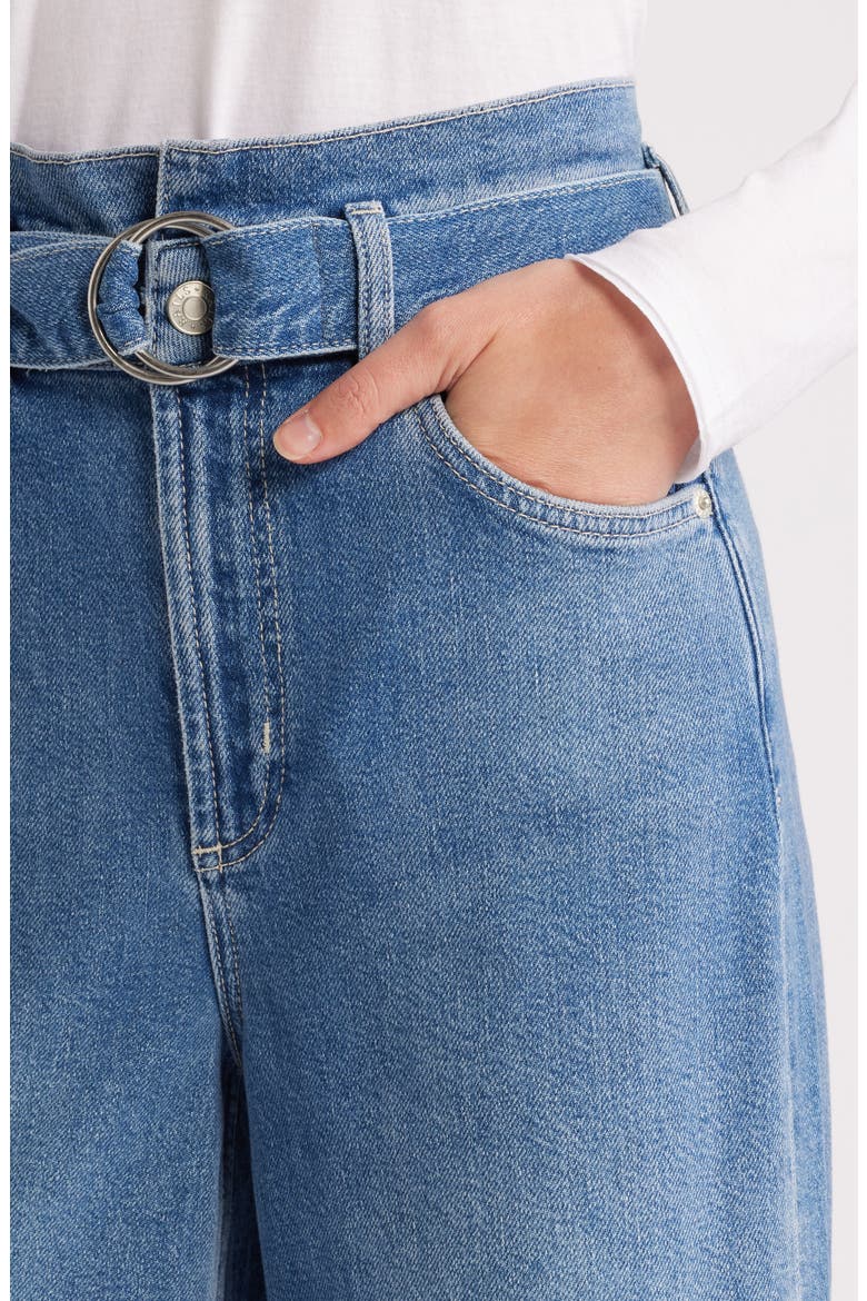 Descanso Belted Nonstretch Wide Leg Jeans, Alternate, color, CADET BLUE