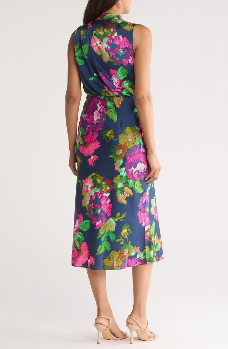 Maggy London Floral Charmeuse Midi Dress, Alternate, color,